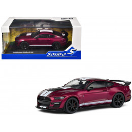 Shelby Mustang GT500 Fast Track Candy Purple with White Stripes 1/43 Diecast Model Car by Solido