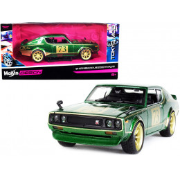 1973 Nissan Skyline 2000GT-R (KPGC110) #73 Green Metallic with Gold Stripes 