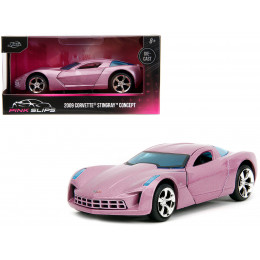2009 Chevrolet Corvette Stingray Concept Pink Metallic with Blue Tinted Windows 