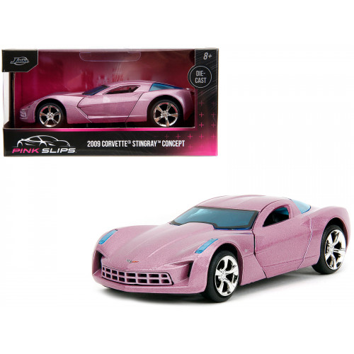 2009 Chevrolet Corvette Stingray Concept Pink Metallic with Blue Tinted Windows 