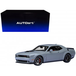 2022 Dodge Challenger R/T Scat Pack Widebody Smoke Show Gray 1/18 Model Car by Autoart