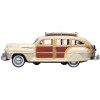 1942 Chrysler Town & Country Woody Wagon Catalina Tan with Wood Panels and Roof Rack 1/87 (HO) Scale Diecast Model Car by Oxford Diecast