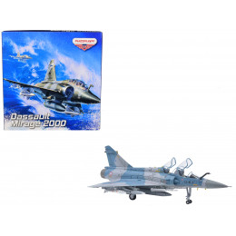 Dassault Mirage 2000B Fighter Plane Blue Camouflage with Missile Accessories 