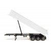 3-Axle Dump Trailer White 1/87 (HO) Plastic Model by Promotex