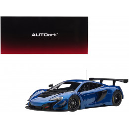 Mclaren 650S GT3 Azure Blue with Black Accents 1/18 Model Car by Autoart