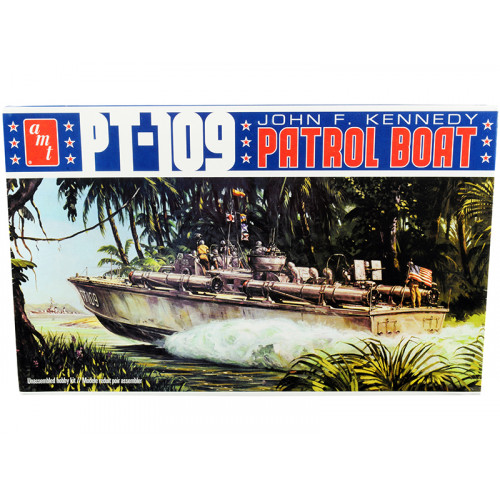 Skill 2 Model Kit PT-109 John F. Kennedy World War II Patrol Boat 1/64 Scale Model by AMT