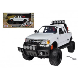 2001 Ford F-150 XLT Flareside Supercab Off-Road Pickup Truck White 1/24 Diecast Model Car by Motormax