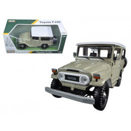Toyota FJ40 Beige with White Top 1/24 Diecast Model Car by Motormax