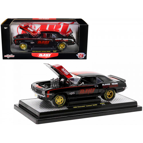 1969 Chevrolet Camaro SS 396 Black with Bright Red Stripes 