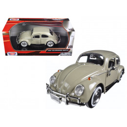1966 Volkswagen Beetle Beige 1/24 Diecast Model Car by Motormax