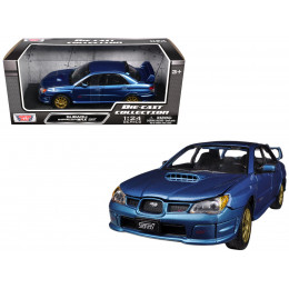 Subaru Impreza WRX STi Blue Metallic 1/24 Diecast Model Car by Motormax