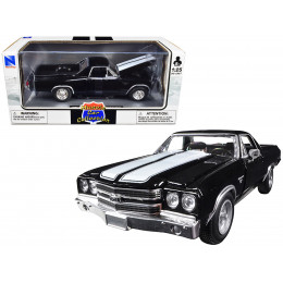 1970 Chevrolet El Camino SS Black with White Stripes 