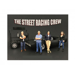 The Street Racing Crew 4 Piece Figure Set For 1:18 Scale Models by American Diorama