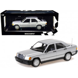 1982 Mercedes Benz 190E (W201) Silver Metallic Limited Edition to 504 pieces Worldwide 1/18 Diecast Model Car by Minichamps
