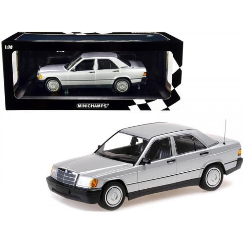 1982 Mercedes Benz 190E (W201) Silver Metallic Limited Edition to 504 pieces Worldwide 1/18 Diecast Model Car by Minichamps