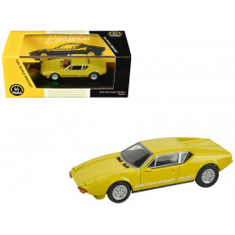 1972 De Tomaso Pantera Yellow 1/64 Diecast Model Car by Paragon Models