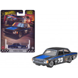 1973 Volvo 142 GL #73 Black with Blue Stripes and Hood 