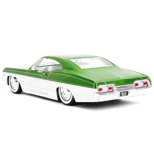 1967 Chevrolet Impala SS Green Metallic and White with White Interior 