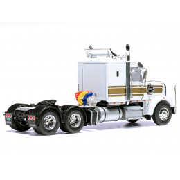 2012 Freightliner Coronado Truck Tractor White with Gold Stripes 1/43 Diecast Model by IXO Models