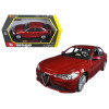 2016 Alfa Romeo Giulia Burgundy 1/24 Diecast Model Car by Bburago