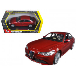 2016 Alfa Romeo Giulia Burgundy 1/24 Diecast Model Car by Bburago