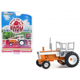 1973 Tractor with Enclosed Cab Orange and White 