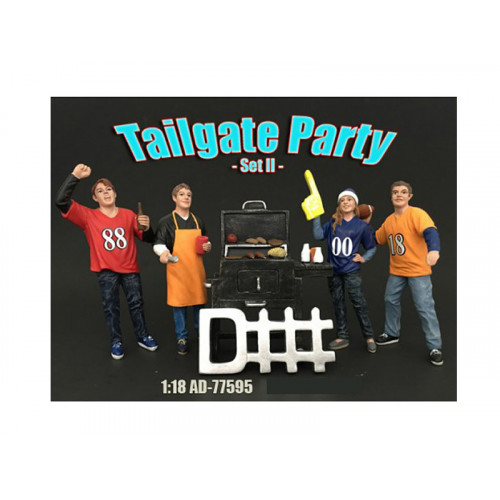 Tailgate Party Set II 4 Piece Figure Set For 1:18 Scale Models by American Diorama