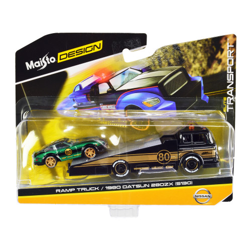 Ramp Truck #80 Dark Gray Metallic with Gold Metallic Stripes 