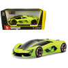 Lamborghini Terzo Millennio Lime Green with Black Top and Carbon Accents 1/24 Diecast Model Car by Bburago