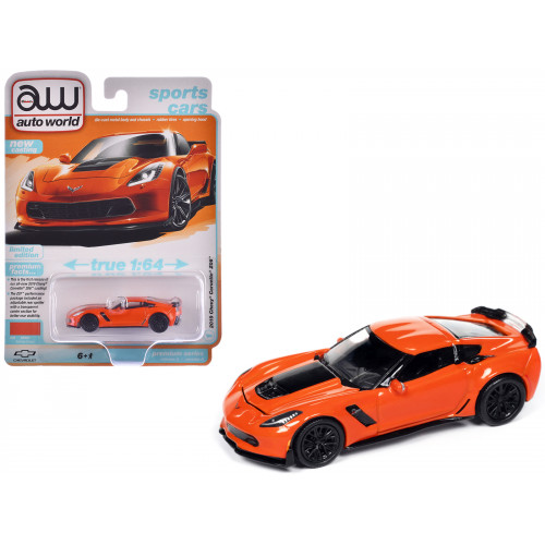 2019 Chevrolet Corvette Z06 Sebring Orange with Black Hood 