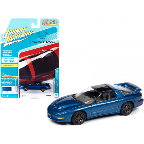 1996 Pontiac Firebird Trans Am T/A WS6 Medium Cloisonne Blue Metallic with Black Top 