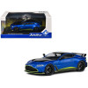 Aston Martin V12 Vantage Blue Metallic with Black Hood and Top 1/43 Diecast Model Car by Solido