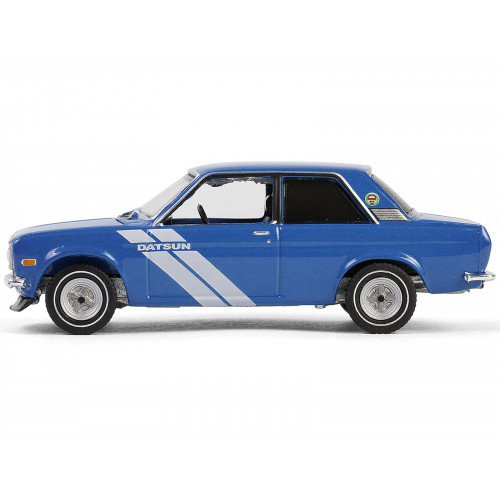1972 Datsun 510 Blue Metallic with White Stripes 