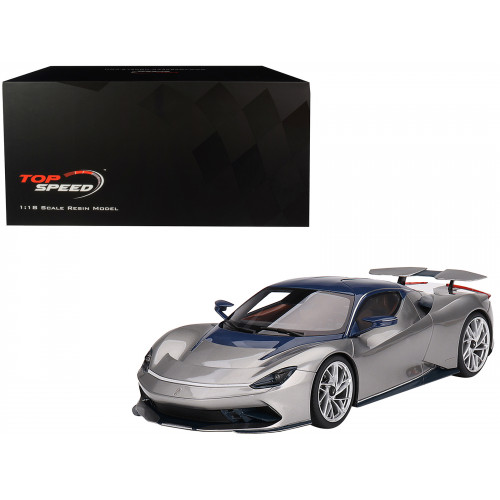 2019 Automobili Pininfarina Battista Argento Liquido Silver Metallic with Blu del Re Blue Top 