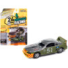 1990s Ford Mustang Race Car #51 Military Green and Dark Silver Metallic