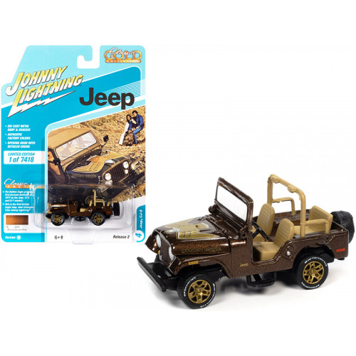 Jeep CJ-5 Mocha Brown Metallic with Golden Eagle Graphics 