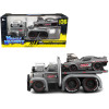 1953 Mack B-61 Flatbed Truck and 1971 Chevrolet Camaro Gray