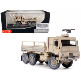 M1083 MTV (Medium Tactical Vehicle) Armored Cab Cargo Truck with Turret Desert Camouflage 
