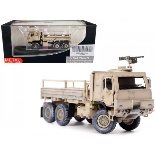 M1083 MTV (Medium Tactical Vehicle) Armored Cab Cargo Truck with Turret Desert Camouflage 