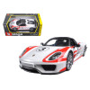 Porsche 918 Spyder Weissach #3 White 1/24 Diecast Model Car by Bburago