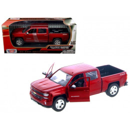2017 Chevrolet Silverado 1500 LT Z71 Crew Cab Metallic Red 1/27 Diecast Model Car by Motormax