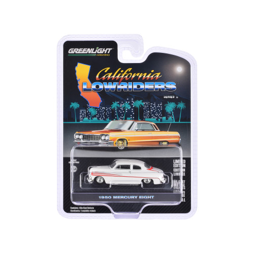 1950 Mercury Eight Coupe Matt White with Orange Stripes 