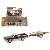 1984 Chevrolet El Camino Conquista Maroon Metallic and Beige with Utility Trailer