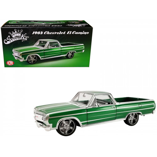 1965 Chevrolet El Camino Custom Calypso Green Metallic with Silver Graphics 