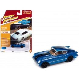 1954 Chevrolet Corvair Concept Car Bright Blue Metallic with Black Stripes 