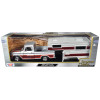 1966 Chevrolet C10 Fleetside Pickup Truck Silver Metallic with Brown Sides with Camper Shell