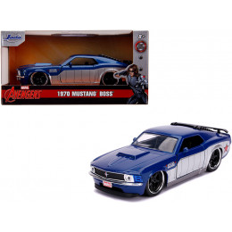 1970 Ford Mustang Boss Blue Metallic and Silver 
