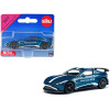 Aston Martin Vantage GT4 Blue Metallic with White Stripes Diecast Model Car by Siku