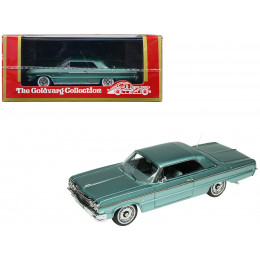 1964 Chevrolet Impala Azure Aqua Blue Metallic with Blue Interior Limited Edition to 200 pieces Worldwide 1/43 Model Car by Goldvarg Collection