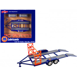 Tandem Car Trailer with Tire Rack Blue 
